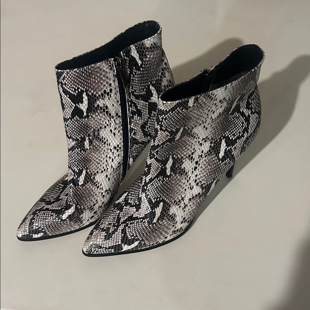 Snakeskin Ankle Boots size 10.5